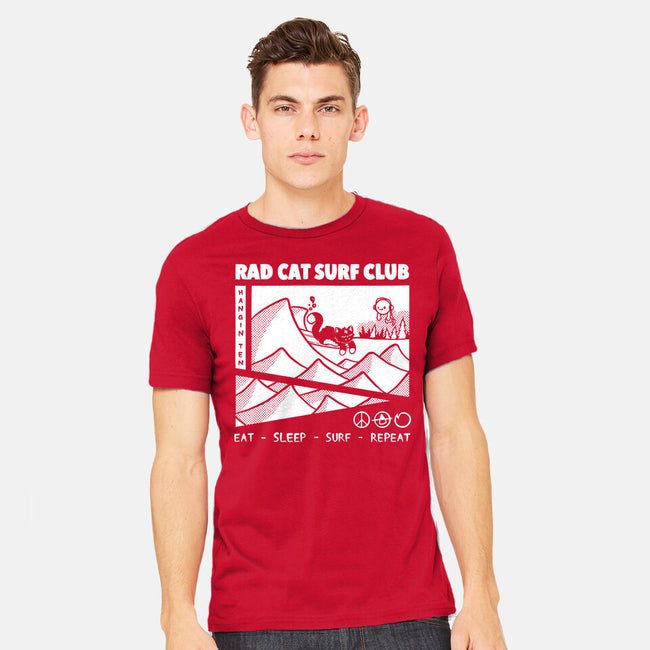 Rad Cat Surf Club-Mens-Heavyweight-Tee-Foksy Art