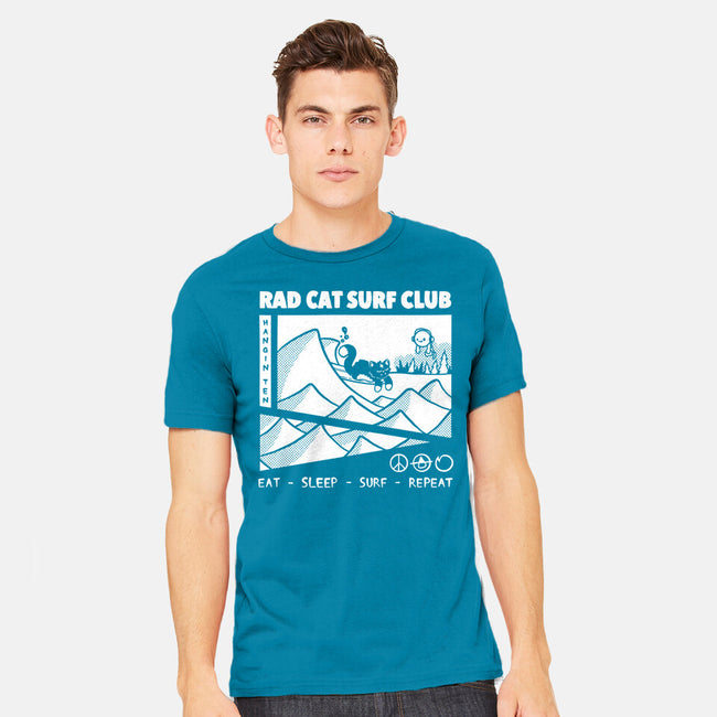 Rad Cat Surf Club-Mens-Heavyweight-Tee-Foksy Art