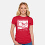 Rad Cat Surf Club-Womens-Fitted-Tee-Foksy Art