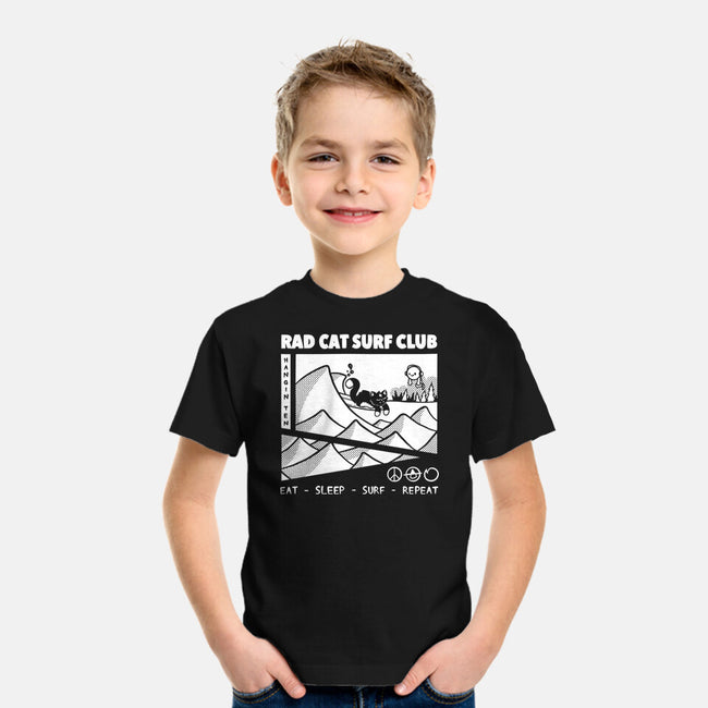 Rad Cat Surf Club-Youth-Basic-Tee-Foksy Art