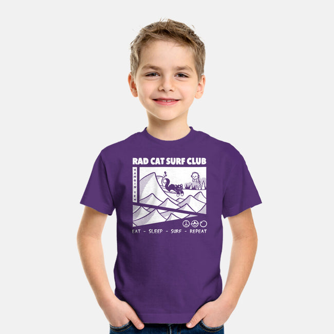 Rad Cat Surf Club-Youth-Basic-Tee-Foksy Art