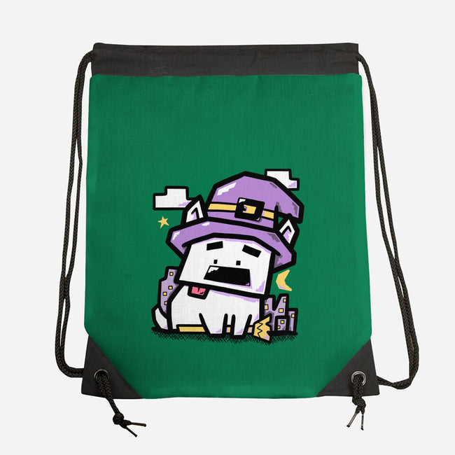 Witch Dog Doodle-None-Drawstring-Bag-bloomgrace28