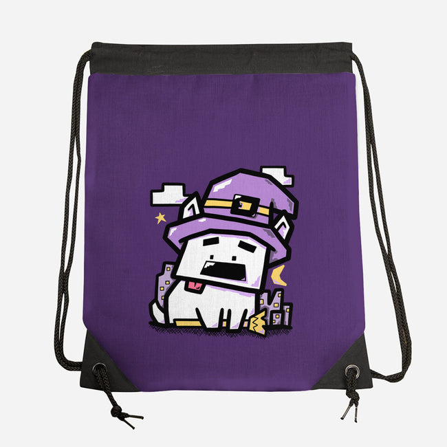 Witch Dog Doodle-None-Drawstring-Bag-bloomgrace28