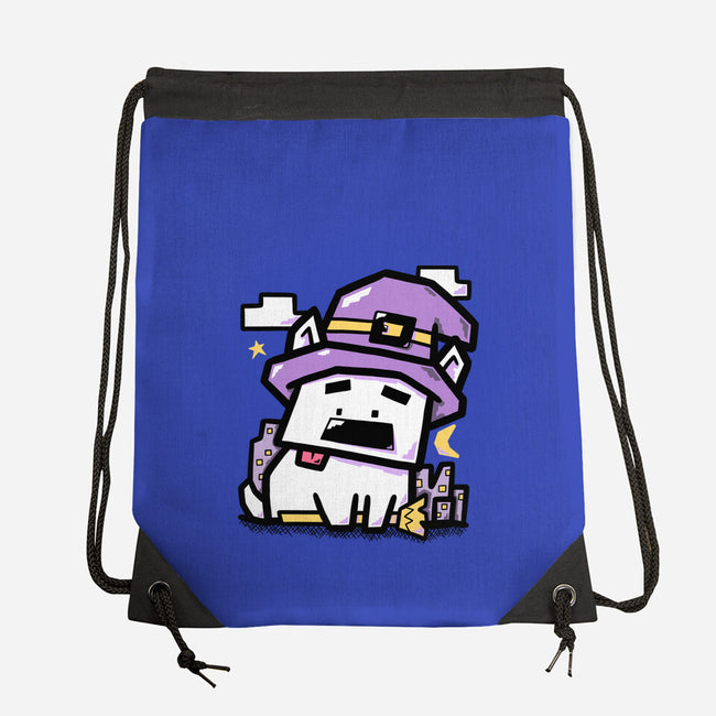 Witch Dog Doodle-None-Drawstring-Bag-bloomgrace28