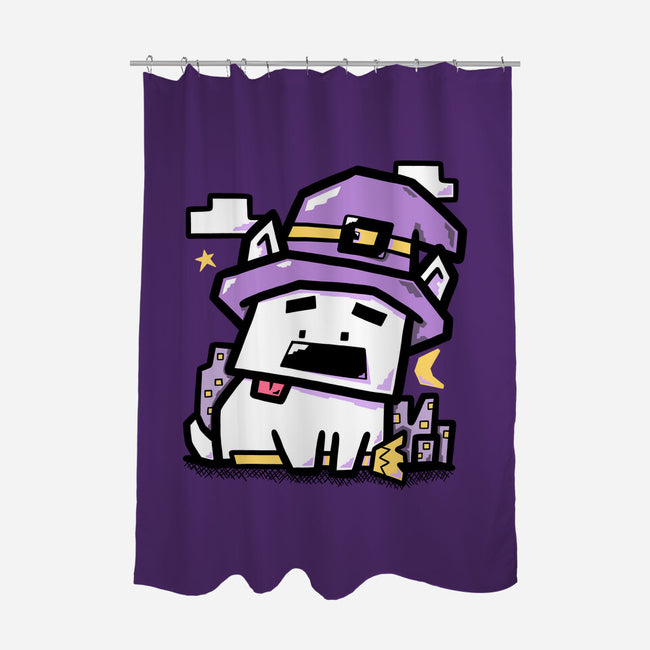 Witch Dog Doodle-None-Polyester-Shower Curtain-bloomgrace28