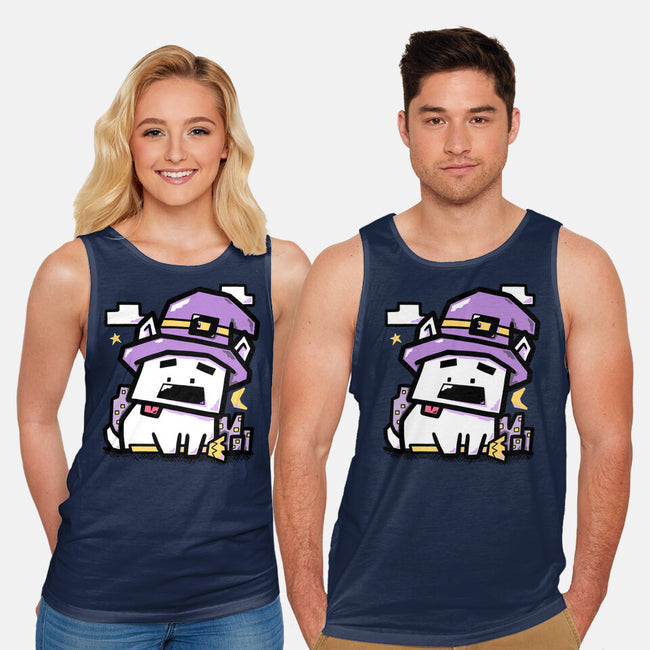 Witch Dog Doodle-Unisex-Basic-Tank-bloomgrace28