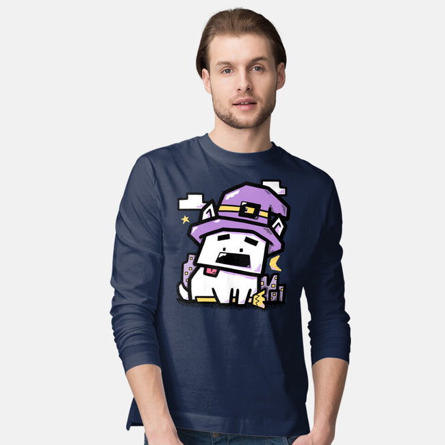 Witch Dog Doodle-Mens-Long Sleeved-Tee-bloomgrace28
