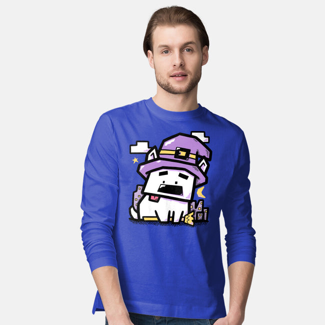 Witch Dog Doodle-Mens-Long Sleeved-Tee-bloomgrace28
