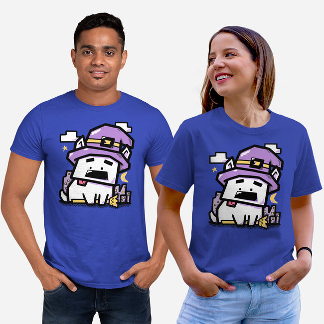 Witch Dog Doodle-Unisex-Basic-Tee-bloomgrace28