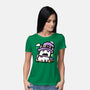 Witch Dog Doodle-Womens-Basic-Tee-bloomgrace28