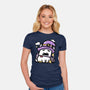 Witch Dog Doodle-Womens-Fitted-Tee-bloomgrace28