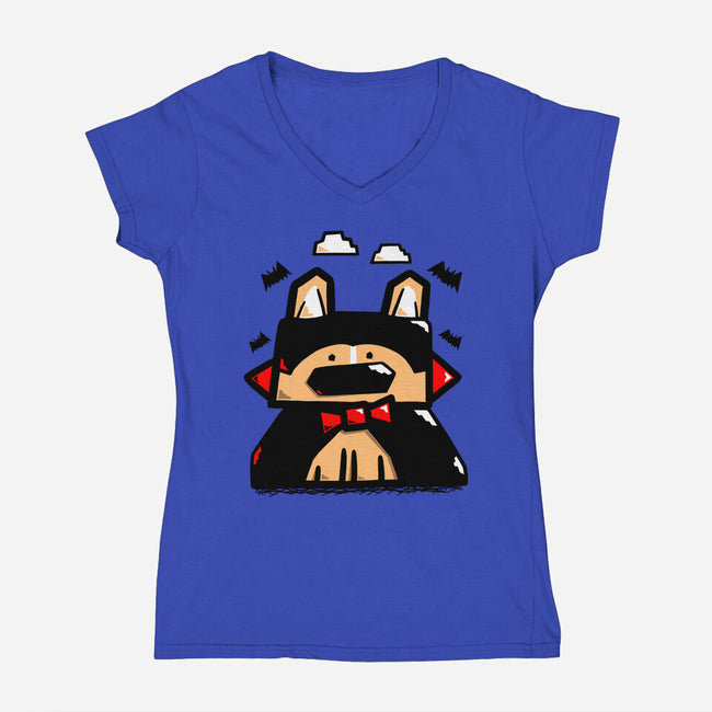 Vamp Doc Doodle-Womens-V-Neck-Tee-bloomgrace28