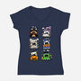 Halloween Dogs-Womens-V-Neck-Tee-bloomgrace28