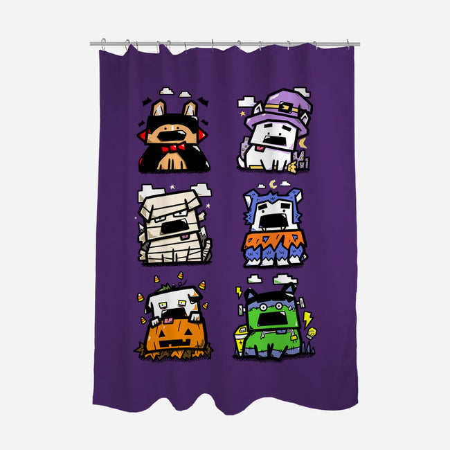 Halloween Dogs-None-Polyester-Shower Curtain-bloomgrace28