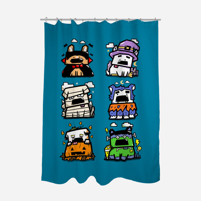 Halloween Dogs-None-Polyester-Shower Curtain-bloomgrace28