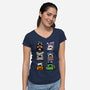 Halloween Dogs-Womens-V-Neck-Tee-bloomgrace28