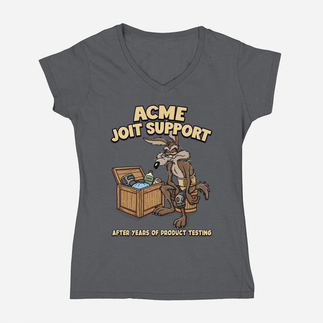 ACME Joint Support-Womens-V-Neck-Tee-JamesQJO