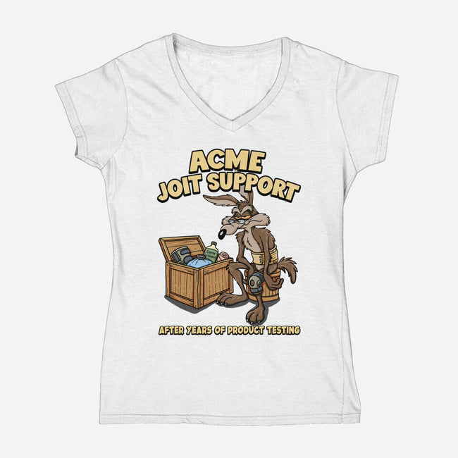 ACME Joint Support-Womens-V-Neck-Tee-JamesQJO
