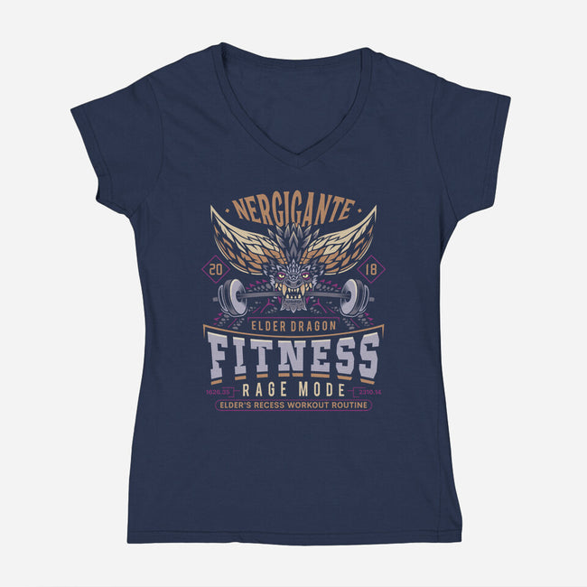 Nergigante Fitness-Womens-V-Neck-Tee-LAGELANTEE