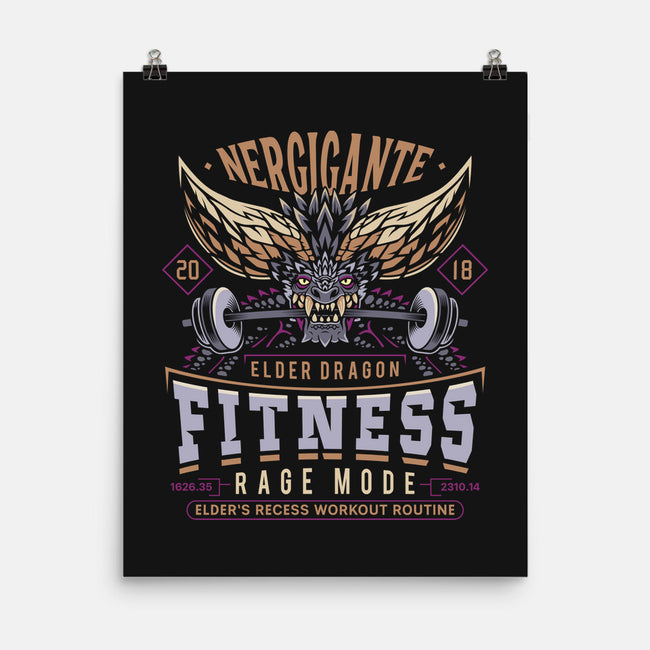 Nergigante Fitness-None-Matte-Poster-LAGELANTEE
