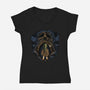The Legend Continues-Womens-V-Neck-Tee-glitchygorilla