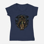 The Legend Continues-Womens-V-Neck-Tee-glitchygorilla