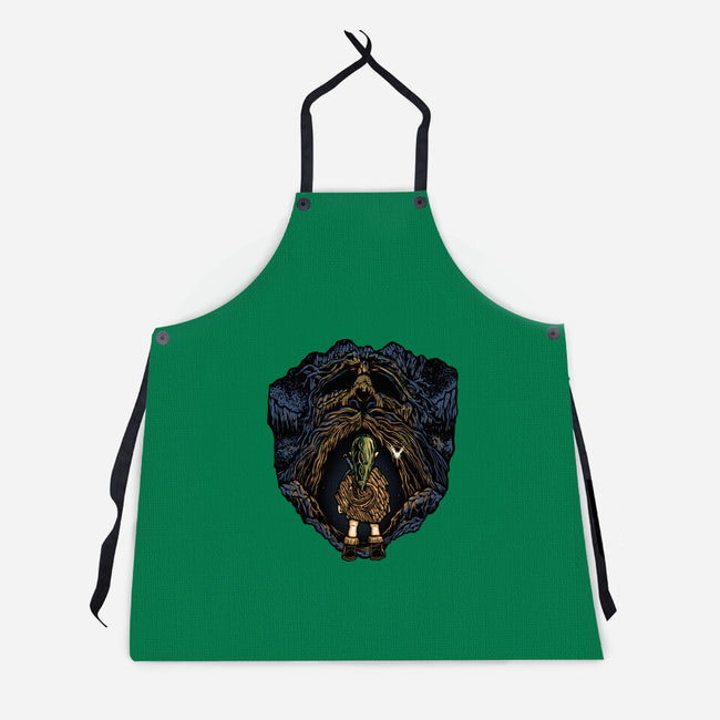 The Legend Continues-Unisex-Kitchen-Apron-glitchygorilla