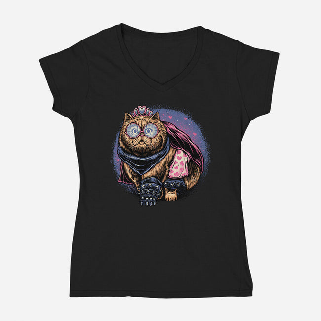 Ultimate Dungeon Survivor-Womens-V-Neck-Tee-glitchygorilla