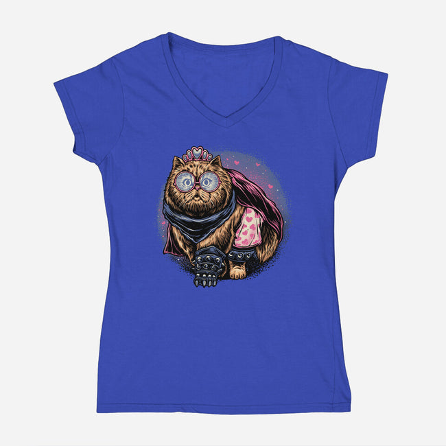 Ultimate Dungeon Survivor-Womens-V-Neck-Tee-glitchygorilla