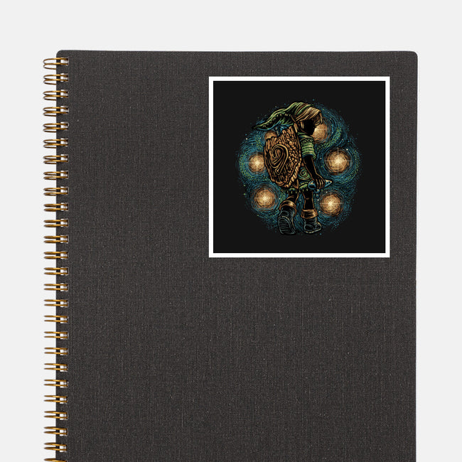 Melody Of The Night Sky-None-Glossy-Sticker-glitchygorilla