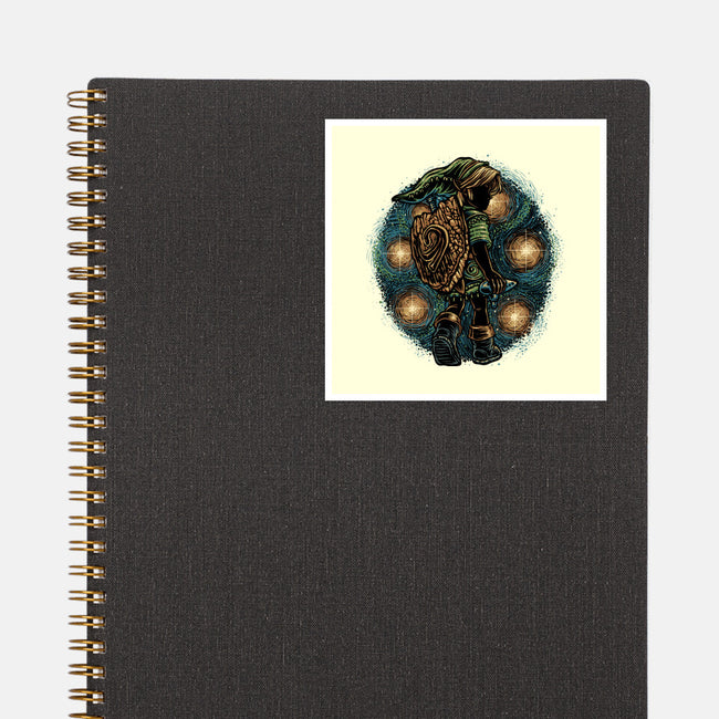 Melody Of The Night Sky-None-Glossy-Sticker-glitchygorilla