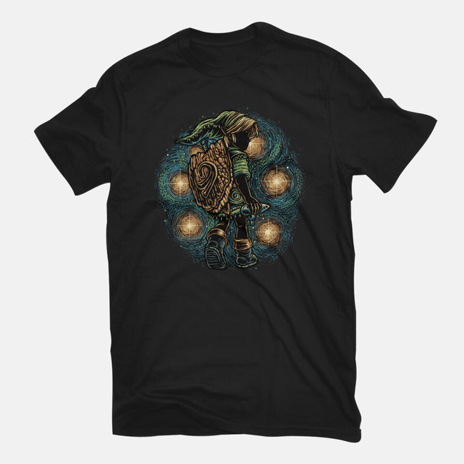 Melody Of The Night Sky-Mens-Premium-Tee-glitchygorilla