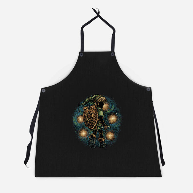 Melody Of The Night Sky-Unisex-Kitchen-Apron-glitchygorilla