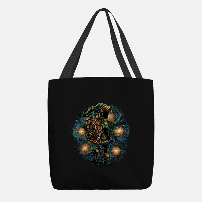 Melody Of The Night Sky-None-Basic Tote-Bag-glitchygorilla