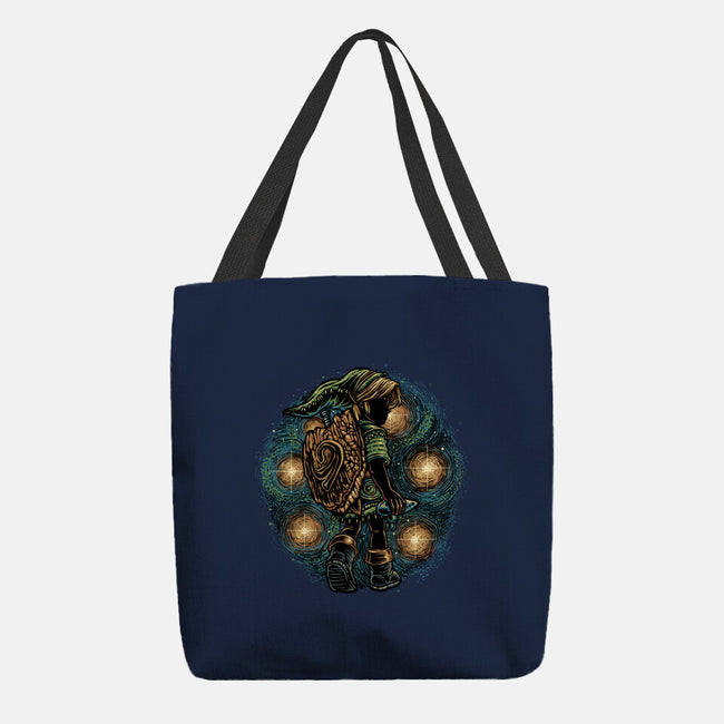 Melody Of The Night Sky-None-Basic Tote-Bag-glitchygorilla