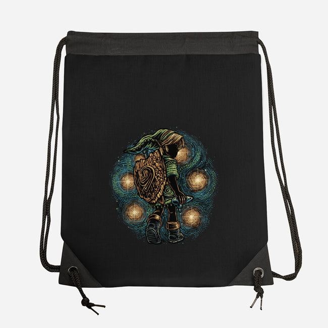 Melody Of The Night Sky-None-Drawstring-Bag-glitchygorilla