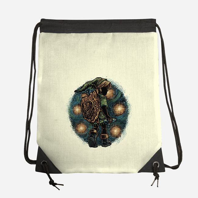 Melody Of The Night Sky-None-Drawstring-Bag-glitchygorilla