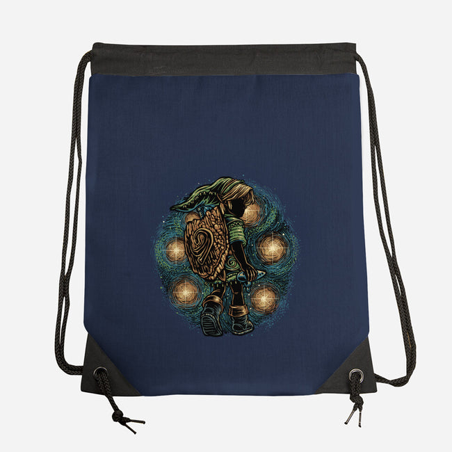 Melody Of The Night Sky-None-Drawstring-Bag-glitchygorilla