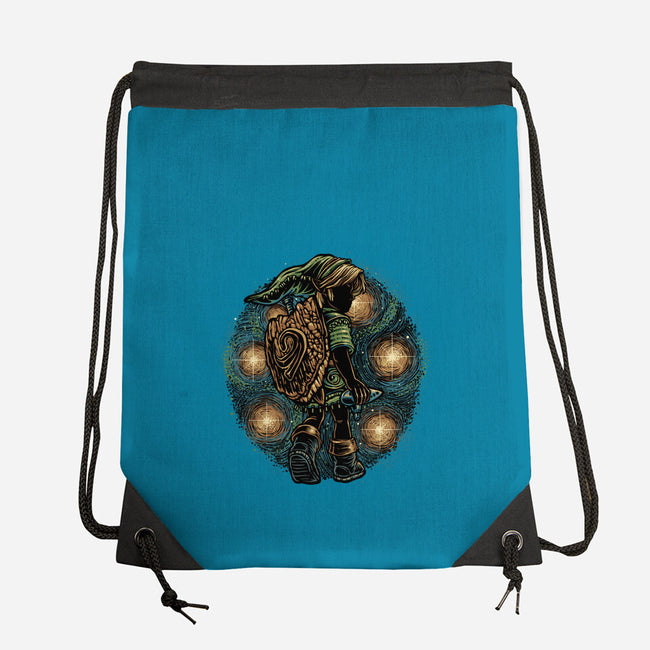 Melody Of The Night Sky-None-Drawstring-Bag-glitchygorilla