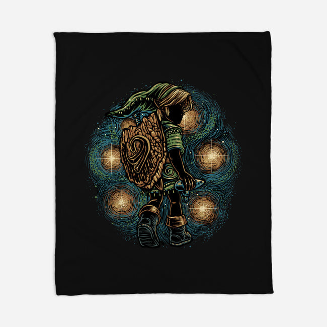 Melody Of The Night Sky-None-Fleece-Blanket-glitchygorilla