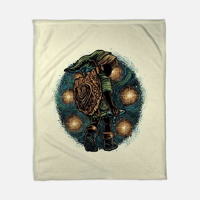 Melody Of The Night Sky-None-Fleece-Blanket-glitchygorilla