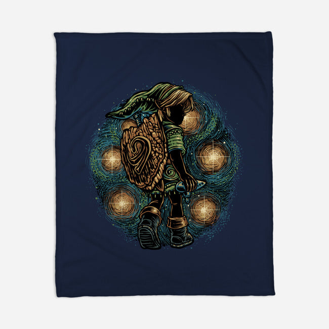 Melody Of The Night Sky-None-Fleece-Blanket-glitchygorilla