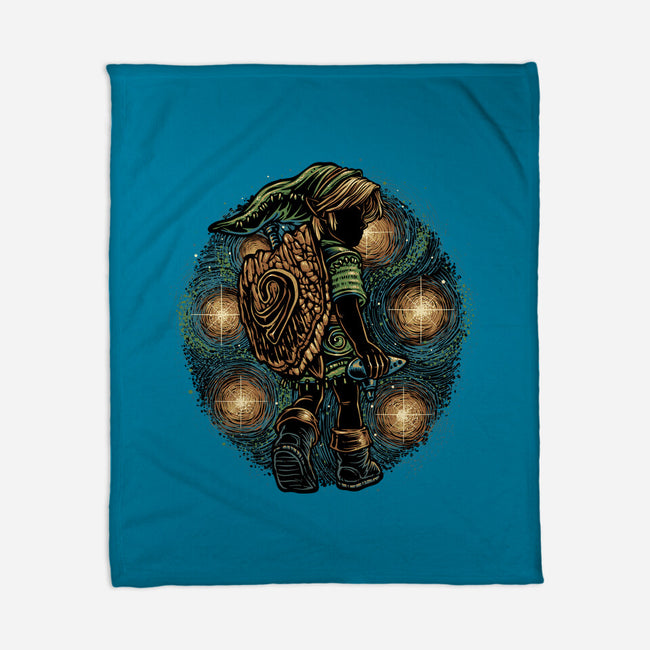 Melody Of The Night Sky-None-Fleece-Blanket-glitchygorilla