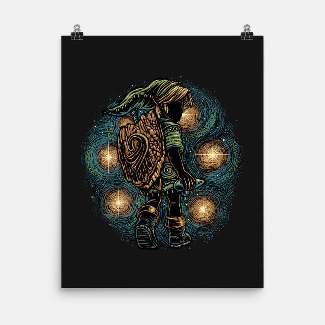 Melody Of The Night Sky-None-Matte-Poster-glitchygorilla