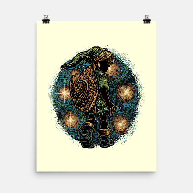 Melody Of The Night Sky-None-Matte-Poster-glitchygorilla