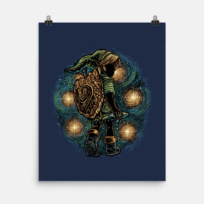 Melody Of The Night Sky-None-Matte-Poster-glitchygorilla