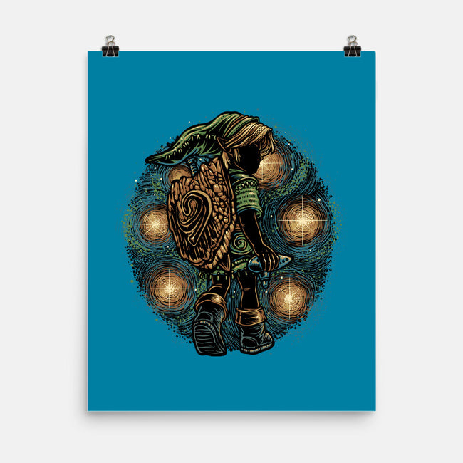 Melody Of The Night Sky-None-Matte-Poster-glitchygorilla