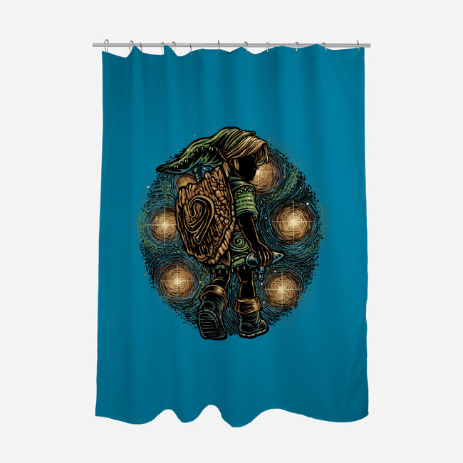 Melody Of The Night Sky-None-Polyester-Shower Curtain-glitchygorilla