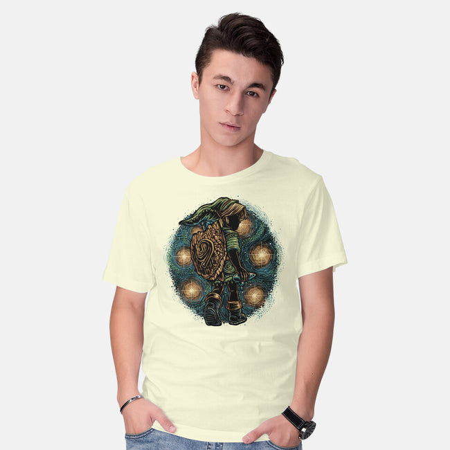 Melody Of The Night Sky-Mens-Basic-Tee-glitchygorilla
