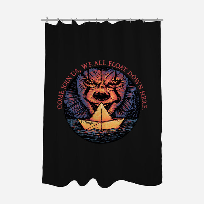 Join The Float-None-Polyester-Shower Curtain-glitchygorilla